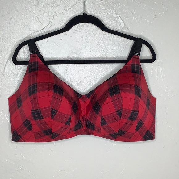 Torrid Curve H20 non padded no wire full coverage plaid pattern bra SZ 46DDD EUC - Picture 14 of 14